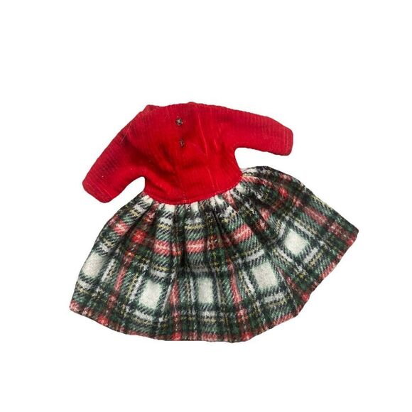 1962 Ideal Tammy Doll School Daze #9133 Red Plaid Dress Rhinestone Buttons - Picture 1 of 4